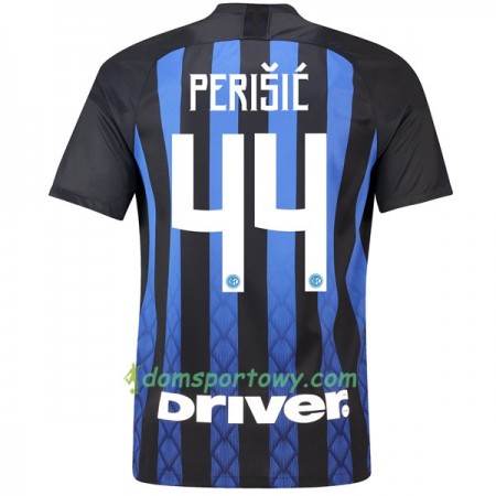 Koszulka Inter Mediolan Perisic 44 Domowe Koszulki Piłkarskie 2018-2019 Krótki Rękaw